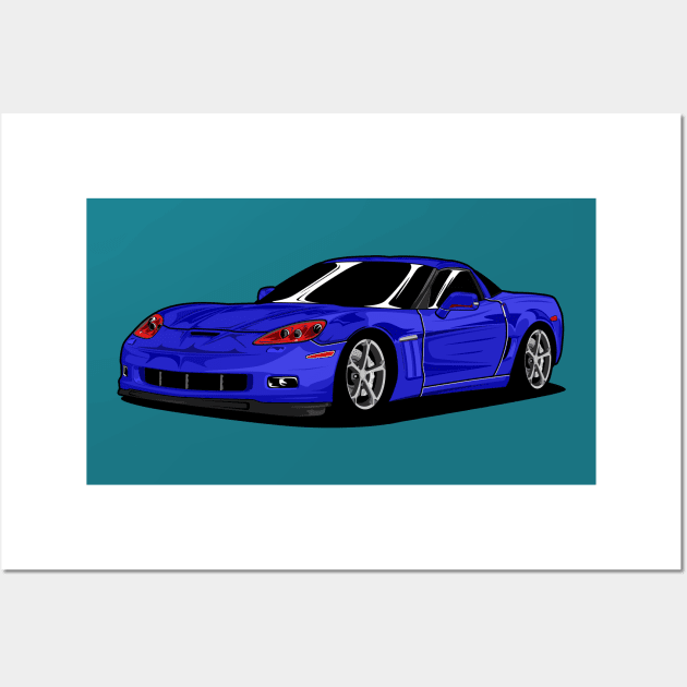 C6 Corve - Muscle Car Wall Art by Car_Designer